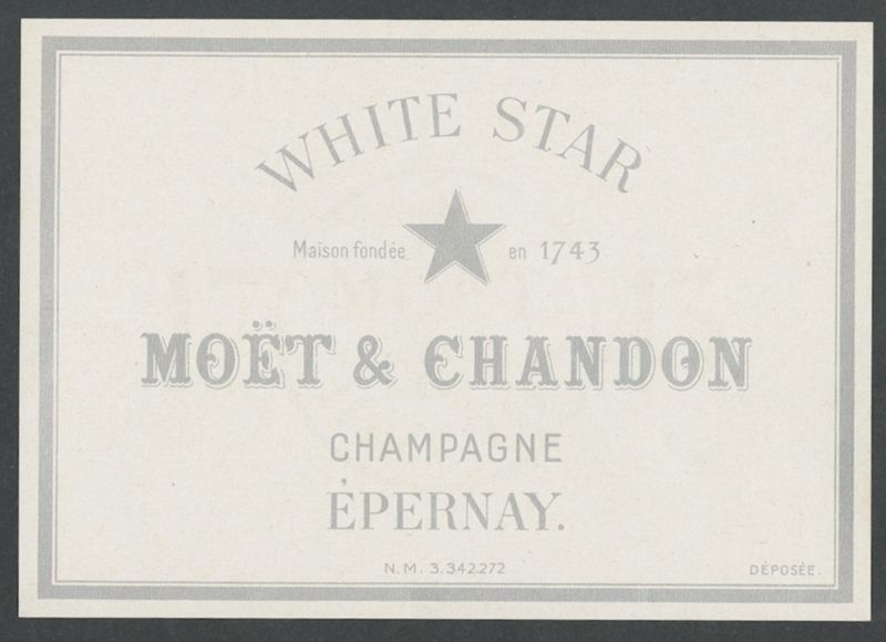 White Star. Möet & Chandon [bottle labels], segona meitat del segle XX