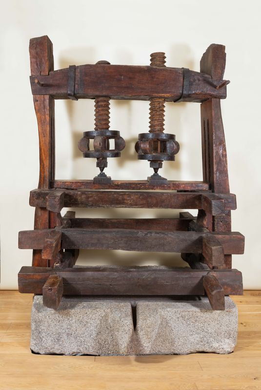 premsa vertic.2 cargols descen [premsa de vi], desconegut, segle XVII