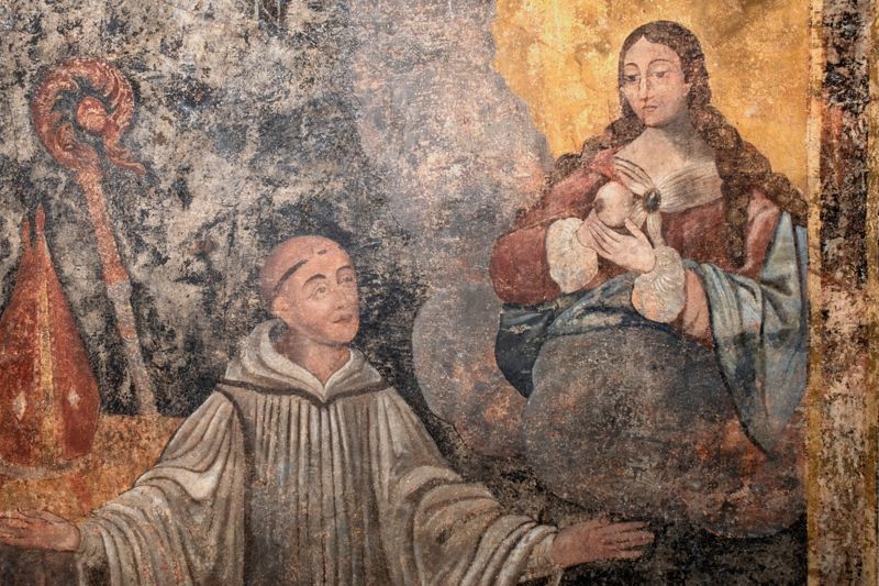 Lactació de Sant Bernat de Claravall [mural paintings], desconegut, segle XVIII