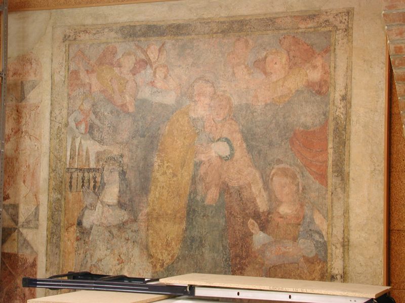 Sagrada Família i santa Rita de Cassia [pintura mural], desconegut, segle XVII segle XVIII