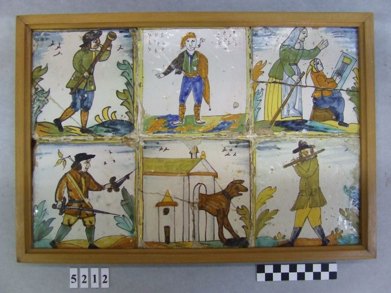 Gos dins caseta [rajola d'oficis], desconegut, segle XVIII