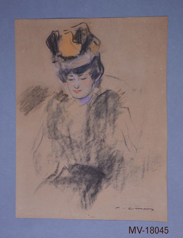 Retrat de dona [dibuix], Casas, Ramon, 1899 - 1903