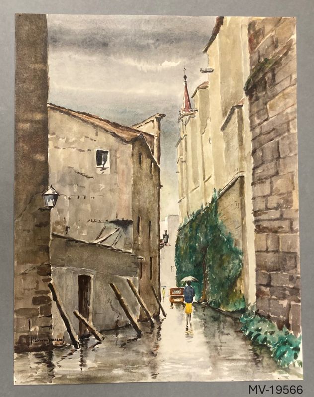 Dia Gris - Vilafranca que es perd [watercolors], Comas i Pausas, Joan, 1955 - 2009
