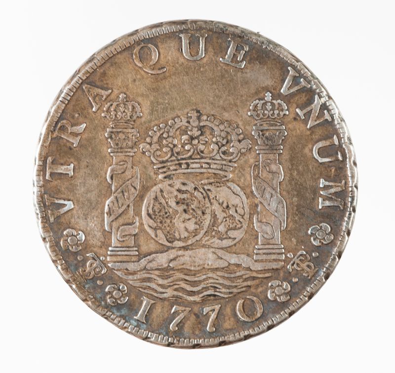8 reials o 'rals' [coins], Carles III, Rei d'Espanya, 1770