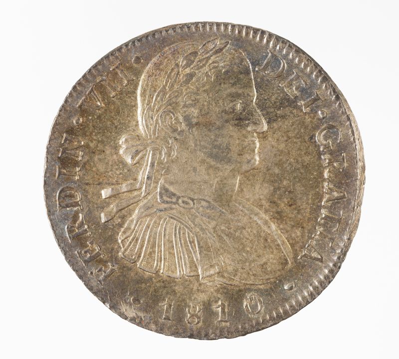 8 reials o 'rals' [coins], Ferran VII, Rei d'Espanya, 1810
