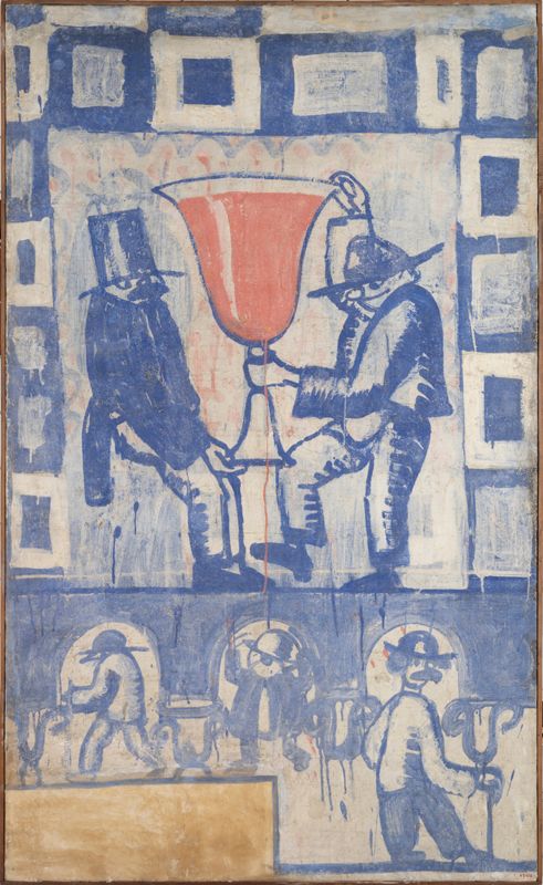 Fragment mural de les Galeries Laietanes [pintura], Nogués, Xavier, primer terç segle XX