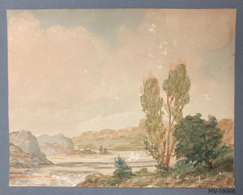 Paisatge de rivera [aquarel·la], Escalé i Milà, Lambert, finals segle XIX - primera meitat segle XX