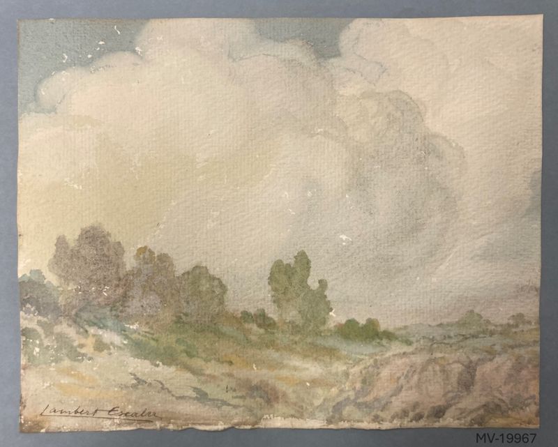 Paisatge amb núvol [aquarel·la], Escalé i Milà, Lambert, finals segle XIX - primera meitat segle XX