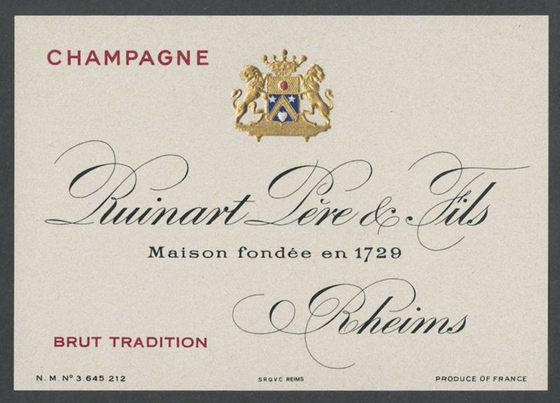 Champagne. Ruinart [bottle labels], segona meitat del segle XX