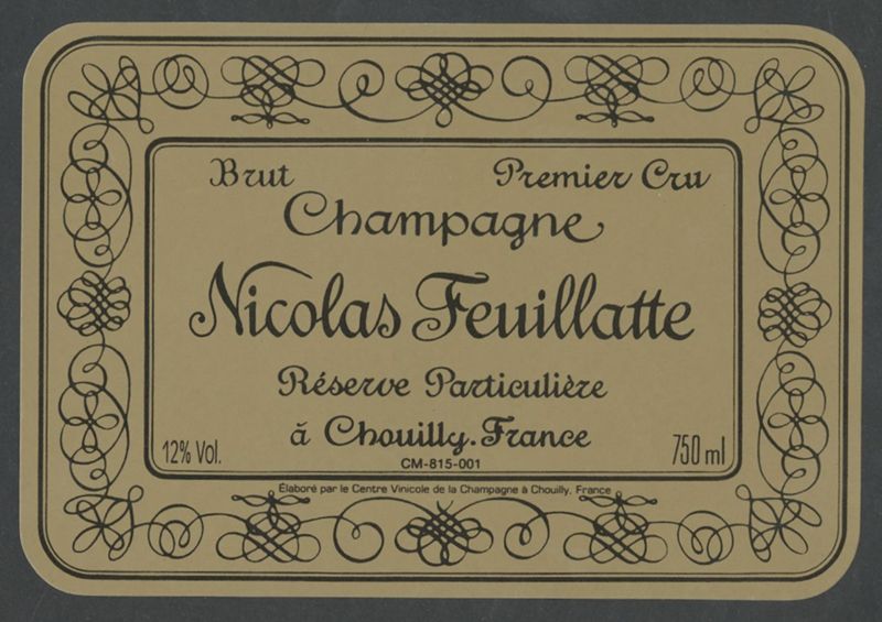 Champagne Nicolas Feuillate. Centre Vinicole de la Champagne [bottle labels], darrer quart del segle XX